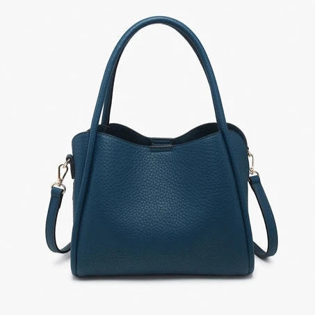 Sasha Structured Satchel w/ 3 Compartments| Peacock