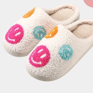 Colorful Smile Emoji Printed Home Floor Slippers