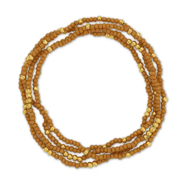 2mm Stretch Beaded Game Day Bracelets| Spice