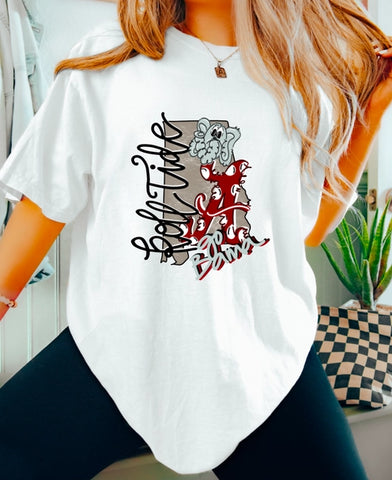 Roll Tide Alabama State Women's Graphic Tee Football