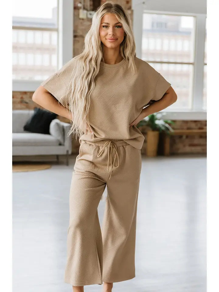 Stockton Textured Set | Apricot Khaki