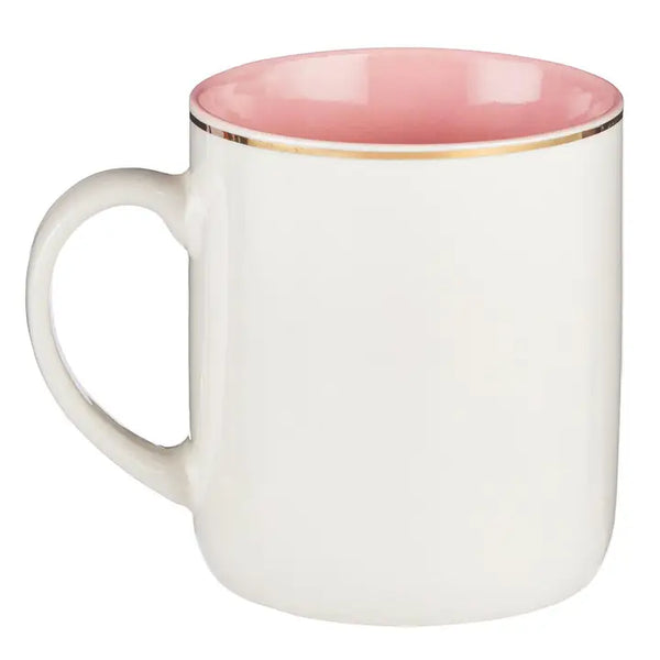 White/Pink Floral Strength & Dignity Mug