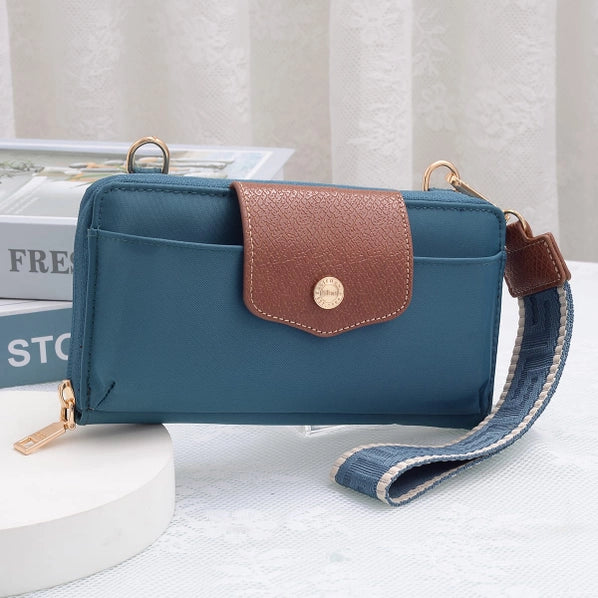 Mila Smartphone Wallet Crossbody with Boho Wristlet | Teal
