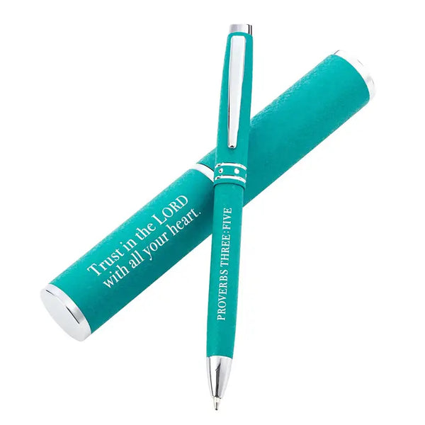 Pen in Case Trust in the Lord Prov. 3:5-Teal