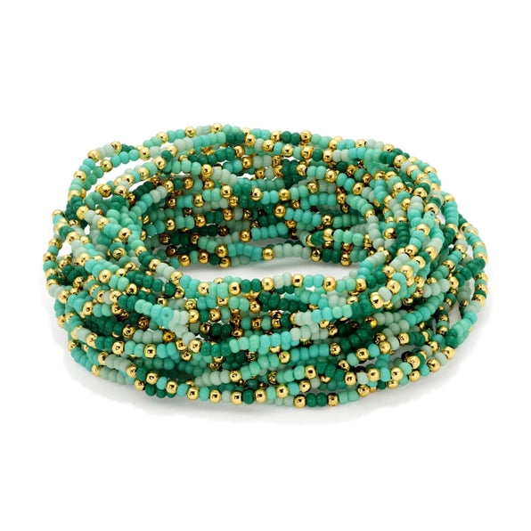 2mm Stretch Seed Beed Bracelets |Teal