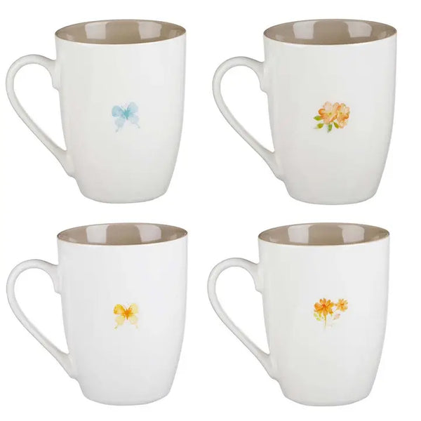 Mug Set 4pc Grateful Floral