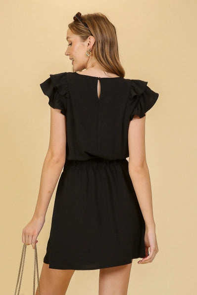 Tiered Sleeve Airflow Dress | Black