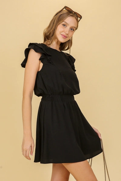 Tiered Sleeve Airflow Dress | Black