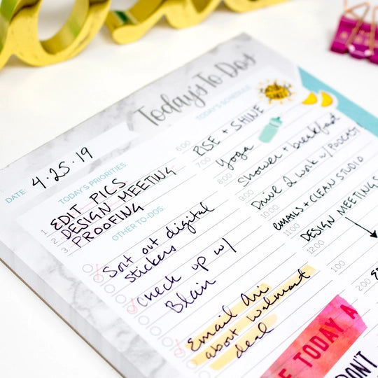 Timed Daily Planning Pad 6x9 in
