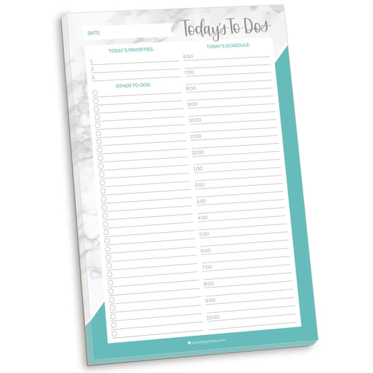 Timed Daily Planning Pad 6x9 in