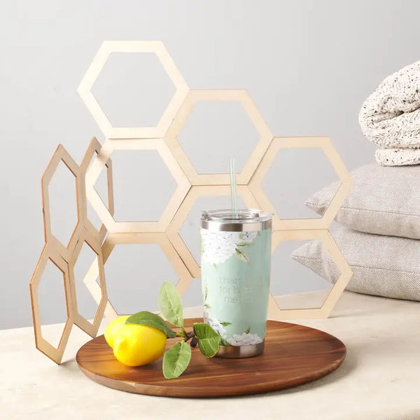 Hydrangea Helping Me Grow Travel Tumbler | Mint/Cream