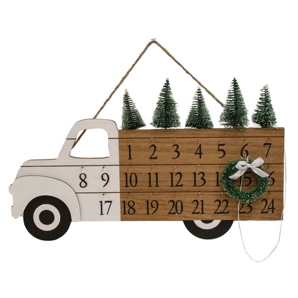 Woodland Tree Truck Christmas Calendar Hanger
