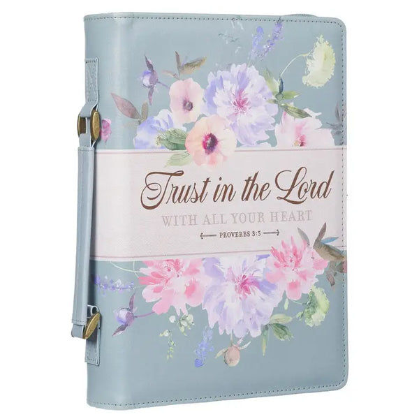 Fashion Teal Trust Prov. 3:5 Bible Cover | Medium Size