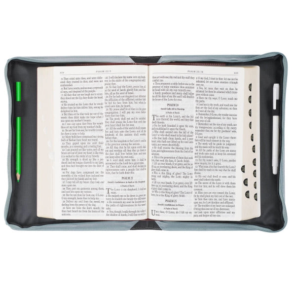 Fashion Teal Trust Prov. 3:5 Bible Cover | Medium Size
