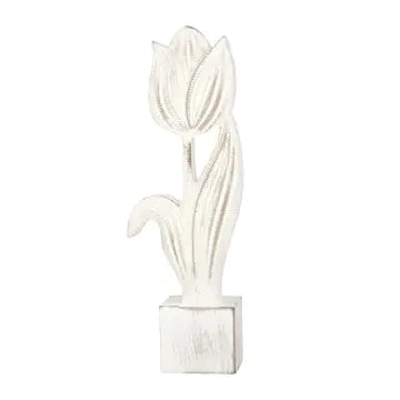 Medium Wooden Tulip On Block