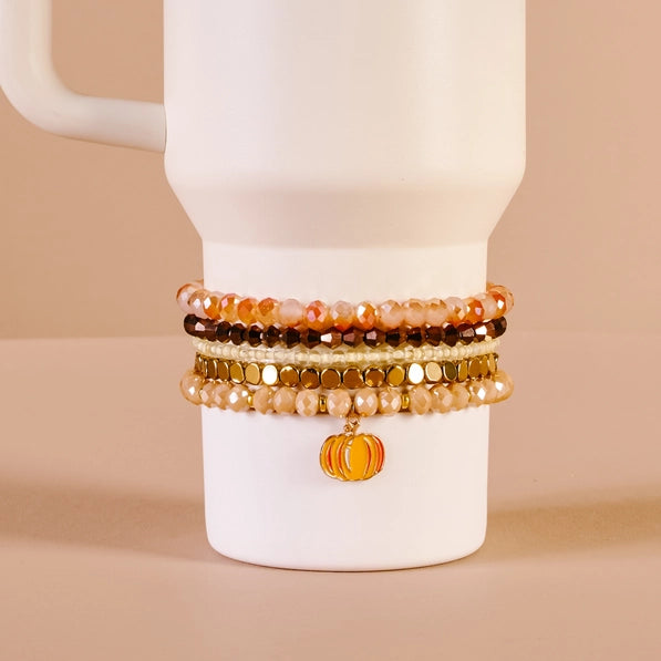 Tumbler Bracelet Stack-Autumn Glow