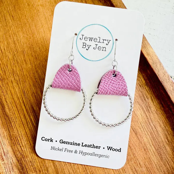 Twisted Hoop Earrings | Orchid