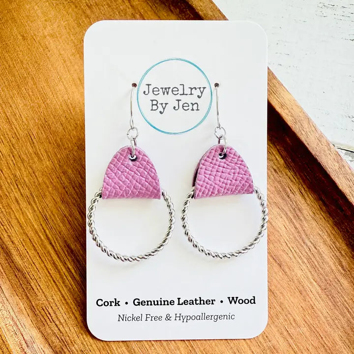 Twisted Hoop Earrings | Orchid