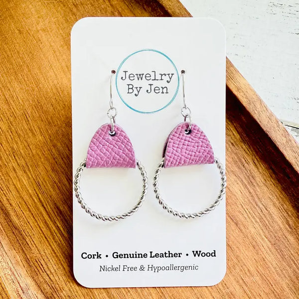 Twisted Hoop Earrings | Orchid