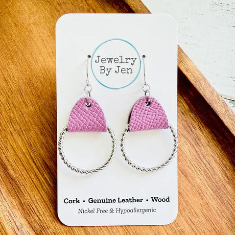 Twisted Hoop Earrings | Orchid