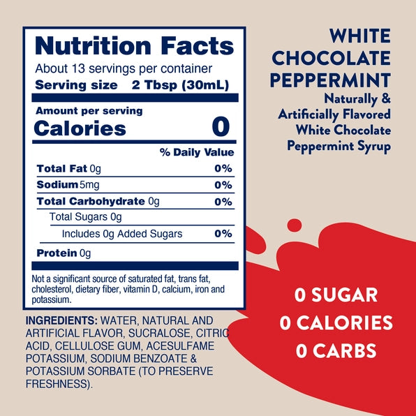 Sugar Free White Chocolate Syrup
