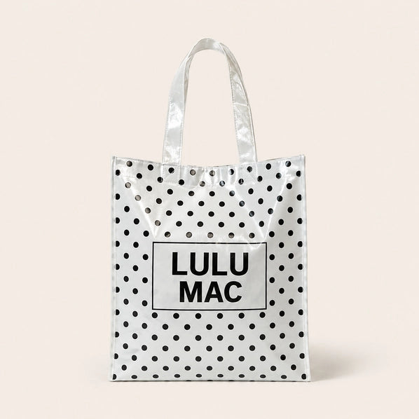 Lulu Mac Reusable Tote| White Black Dots