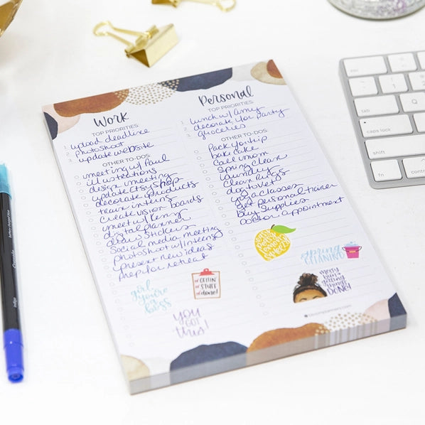 Work & Personal To Do List Pad 6x9 in