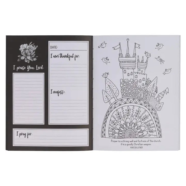 Worry Less, Pray More Coloring Prayer Journal Sc