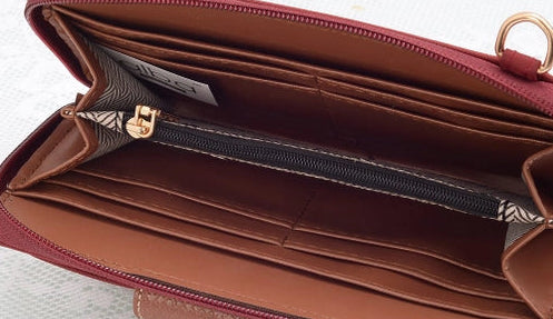 Mila Smartphone Wallet Crossbody with Boho Wristlet | Black