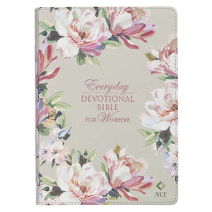 Devotional Bible NLT for Women Faux Leather, Floral