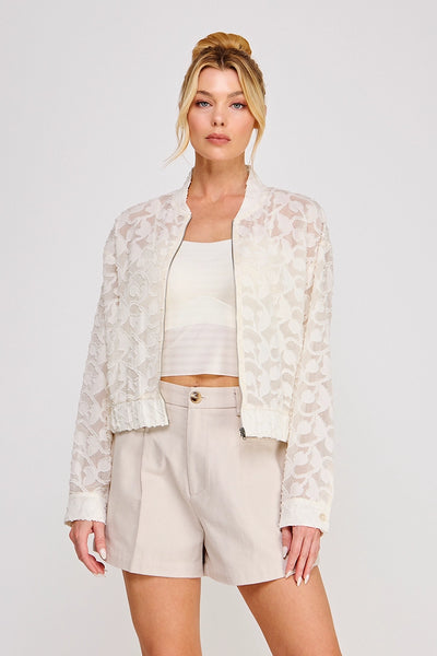 Jacquard Semi-Sheer Jacket