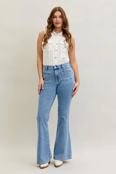 HW Flare Front Patch & Welt Pockets-Judy Blue