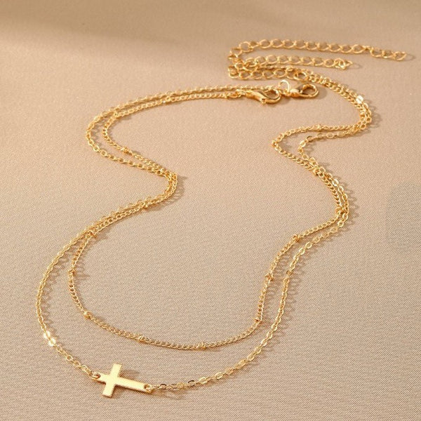 18K Stainless Steel Tarnish Free Cross Necklace