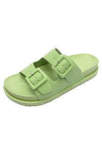 Candy Color Double Buckle Strap | Light Green