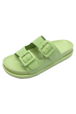 Candy Color Double Buckle Strap | Light Green