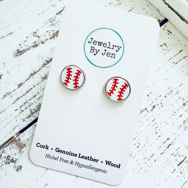 Baseball Stud Earrings