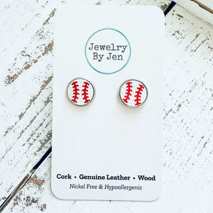 Baseball Stud Earrings
