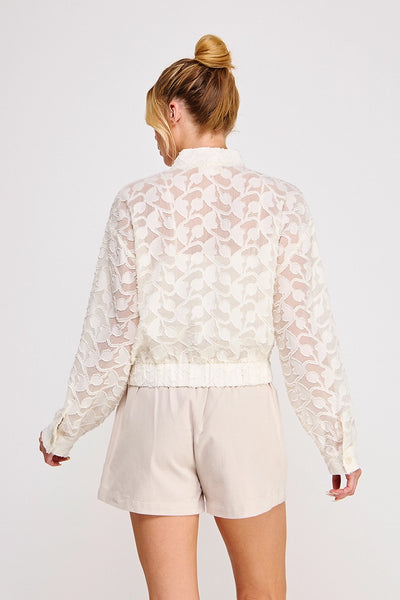 Jacquard Semi-Sheer Jacket