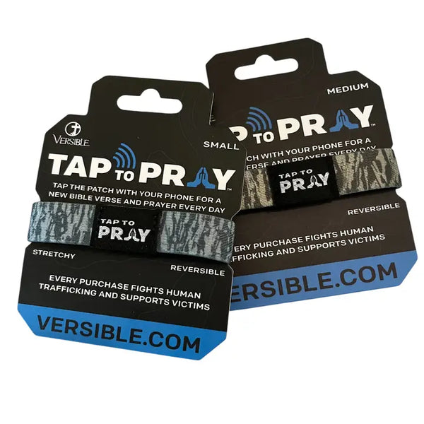 Tap To Pray™ Wristbands - Tree Bark Camo Brown & Grey |2 Sizes