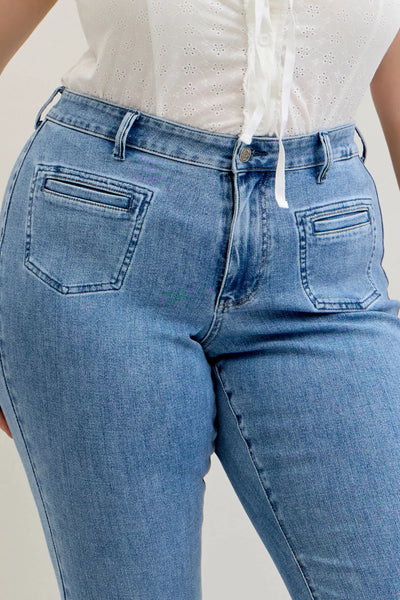 HW Flare Front Patch & Welt Pockets-Judy Blue