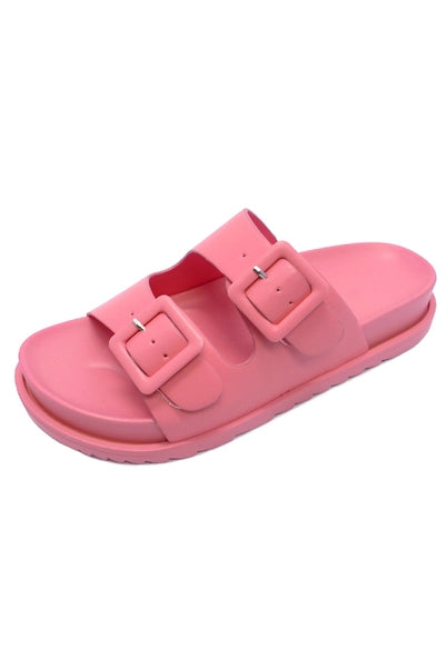 Candy Color Double Buckle Strap | Pink