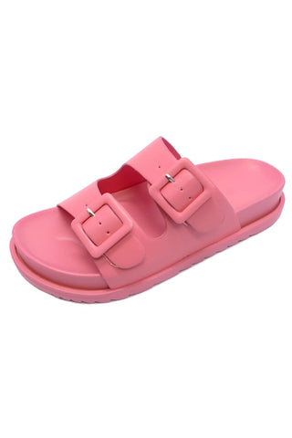 Candy Color Double Buckle Strap | Pink