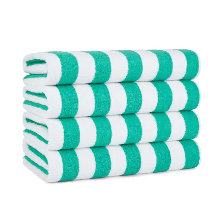 Cabana Striped Beach Towels | Green