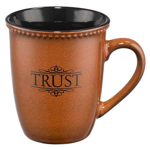 Stoneware Brown/Black Trust Ps. 91:2-Mug