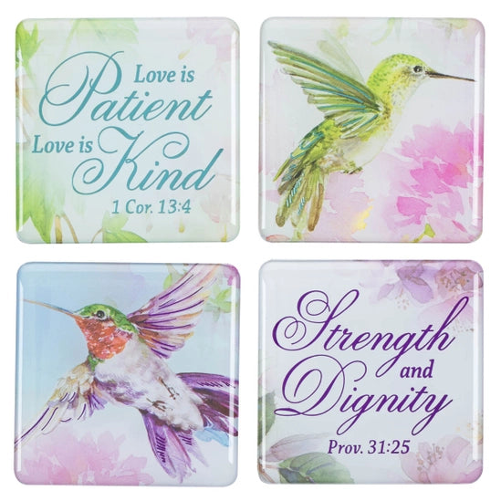 Strength & Dignity Hummingbird Prov. 31:25 Magnet Set
