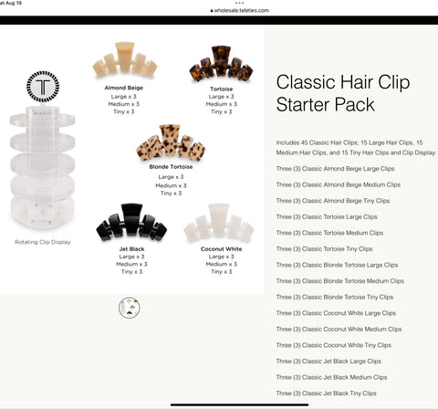 TELETIES Classic Hair Clips