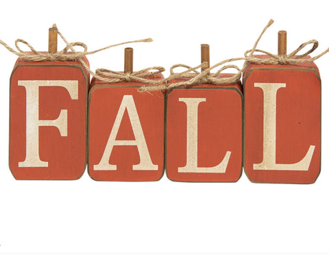 4/Set “Fall” Pumpkin Blocks