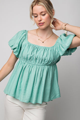 Crinkled Babydoll Top