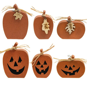 3/Set Chunky Reversible Pumpkin Sitters