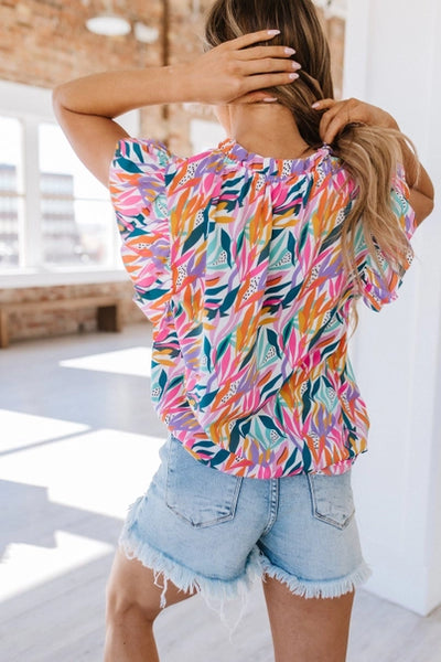 Oscar Abstract Print Blouse